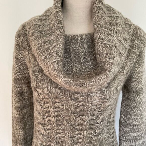 Like, love cowl neck light/ dark blend knit sweater, size M - Picture 2 of 7